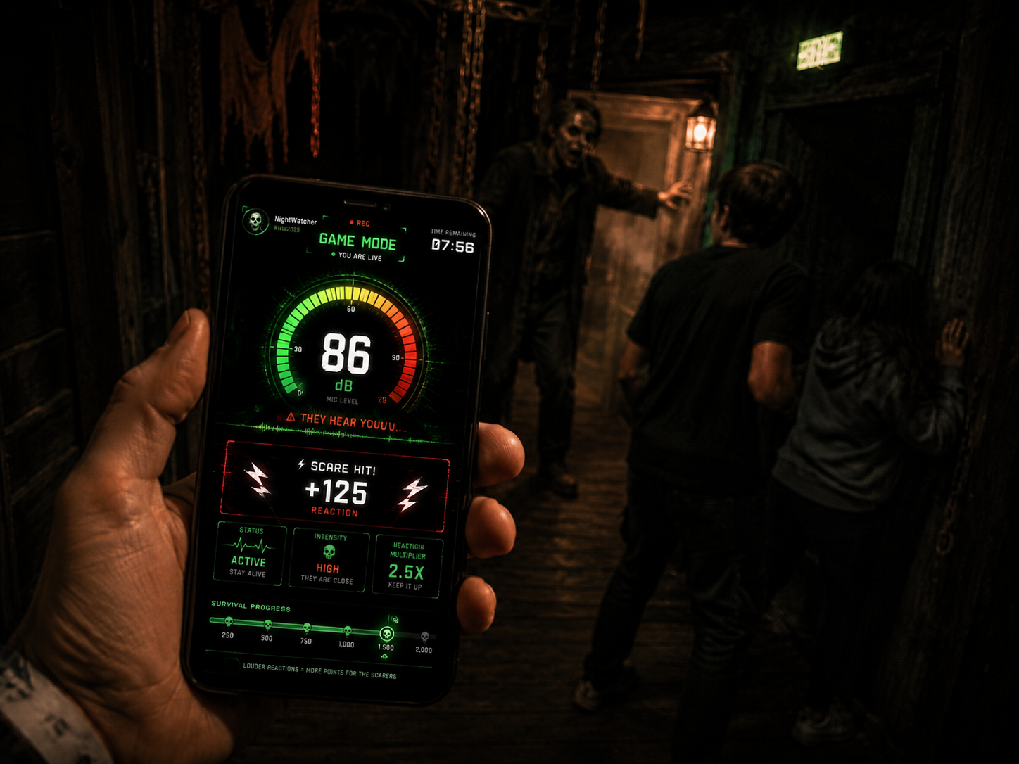 2026 ScareCam Interactive Scaring from the line and inside using a guests phone to track screams.